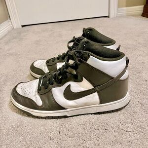 Brown Nike dunk highs. Old beaters worn for a year